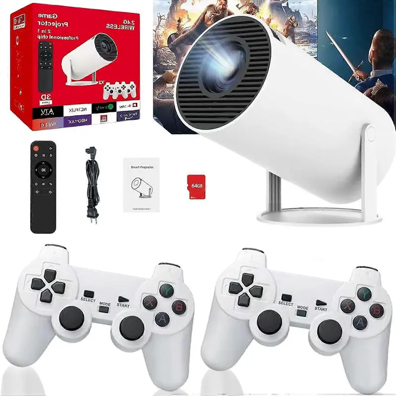 ArcadeBox™ Projecteur 4K avec console de jeux rétro intégrée +20 000 Jeux