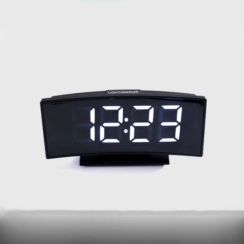 AuraTime™ Réveil Digitale Incurvé Multifonction 3-en-1