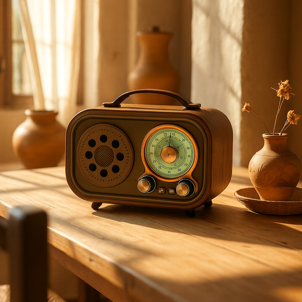 Radio Vintage Lumineuse MEIER MD-1315BT – Bluetooth, USB & Carte TF