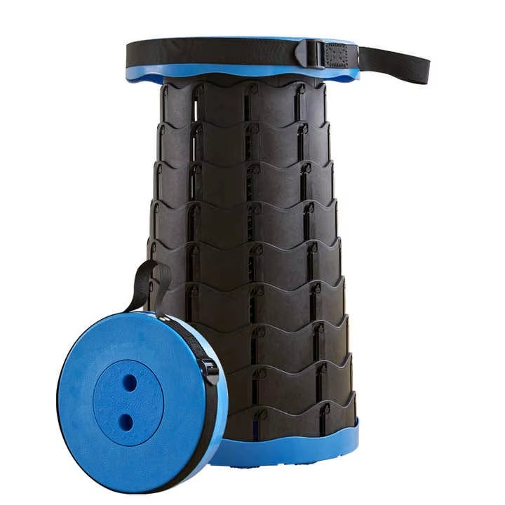 Tabouret Pliant Rétractable et Réglable Portable