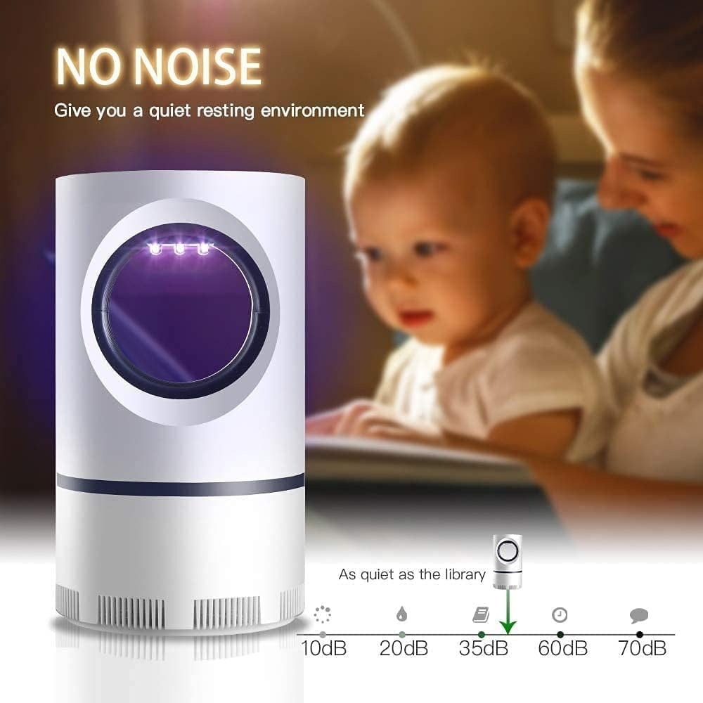 Lampe Anti-Moustique Électrique LED – Piège Silencieux et Efficace