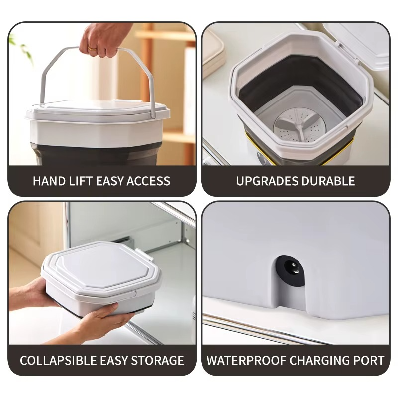 Mini Lave-Linge Pliable : La Lessive Facile, Partout ! 🧺✨