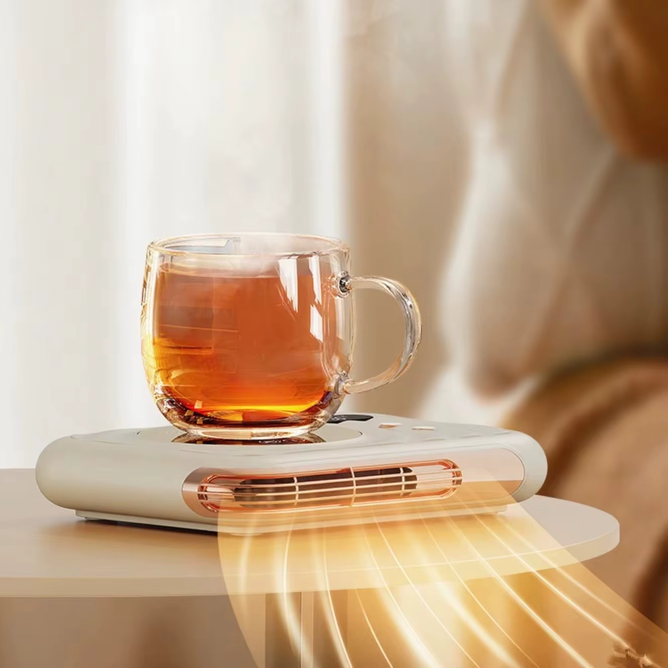 Station CozyDesk™ : Café Chaud & Mains au Chaud.