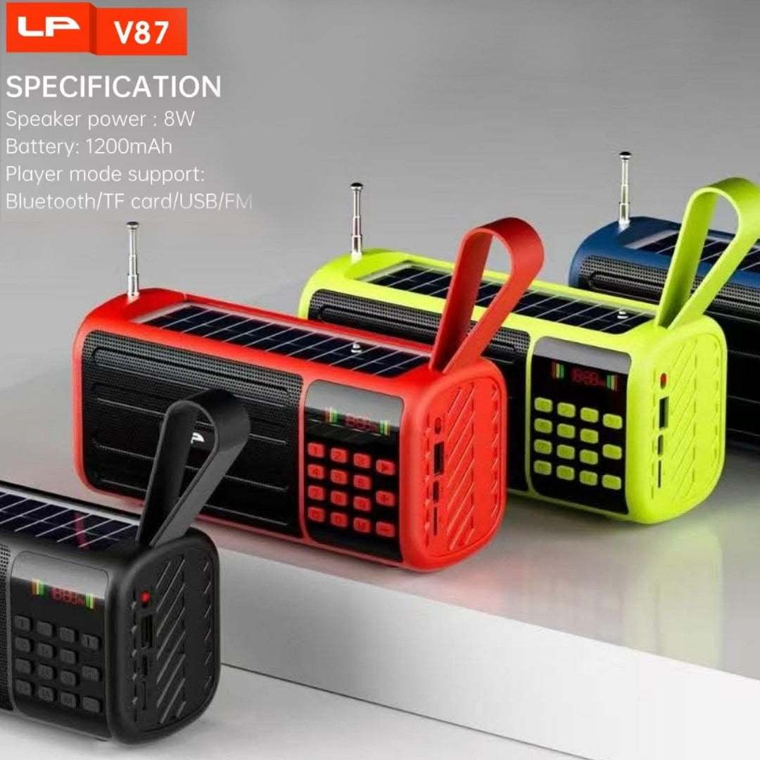 Haut-parleur et radio de plage avec charge solaire LP V87