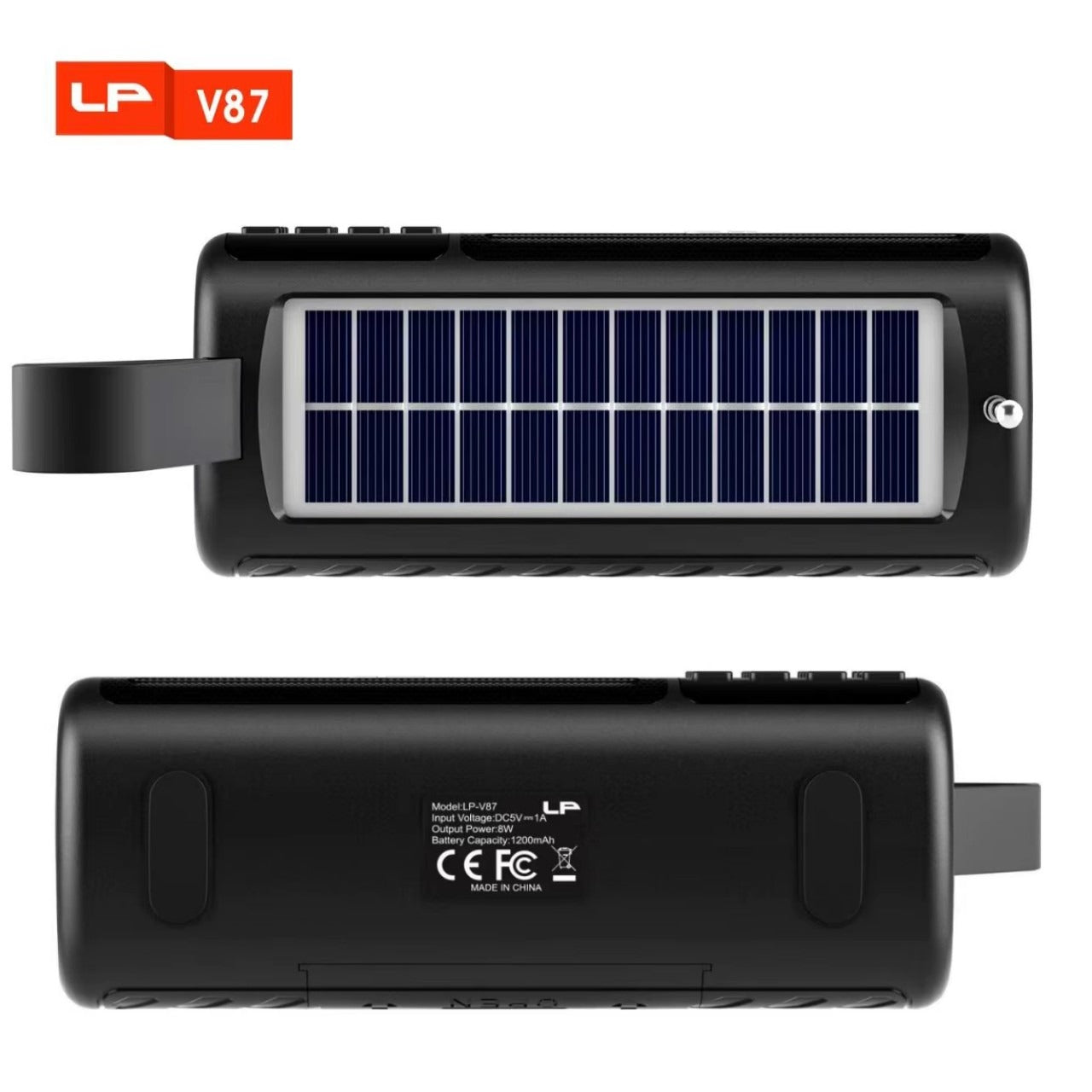 Haut-parleur et radio de plage avec charge solaire LP V87